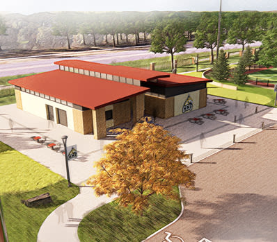 artistic rendering of athletics pavilion